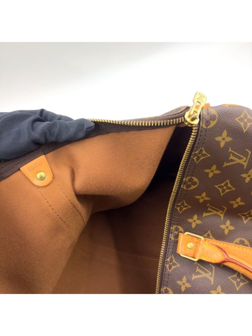 Louis Vuitton Keepall 50 Monogram Leather Brown Boston Bag Gold - Picture 14 of 15